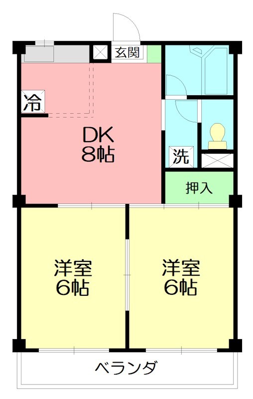 オオキッドハイツ 205号室 間取り