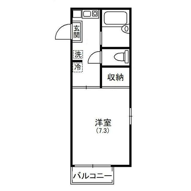 ヴィラ本厚木 205号室 間取り