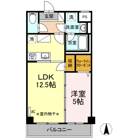 TERRACE　WELLNESS 208号室 間取り