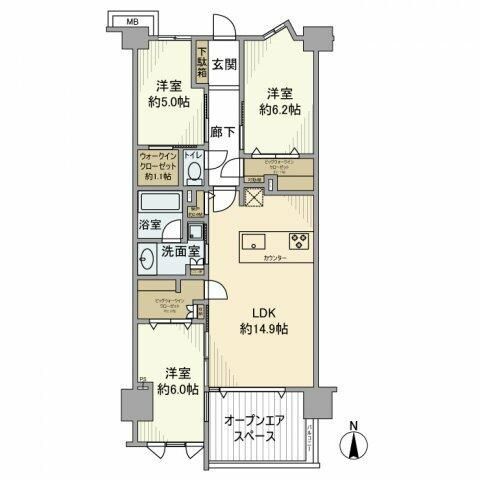 ヴェレーナシティ鎌倉深沢 712号室 間取り