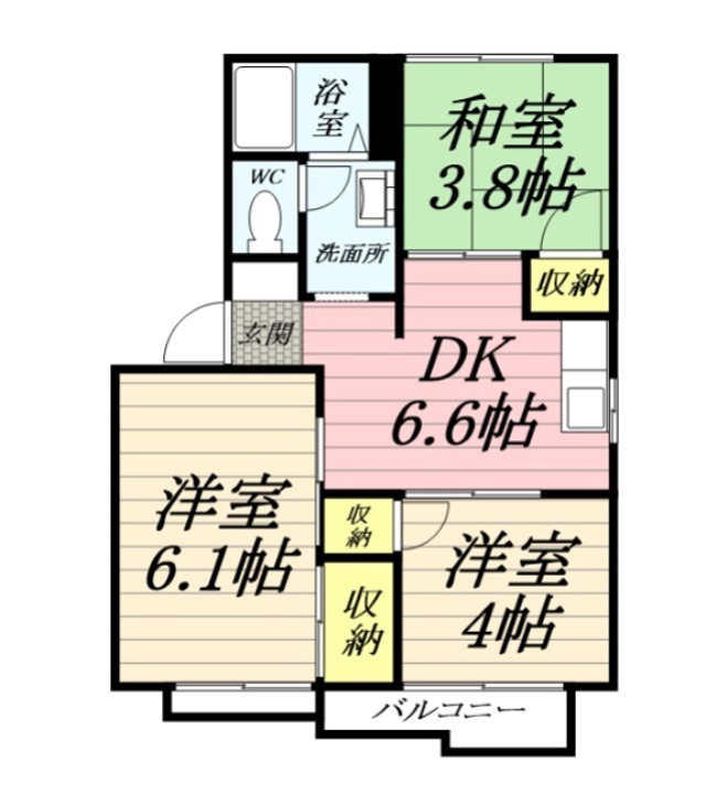 ヤマタケハイツ 201号室 間取り
