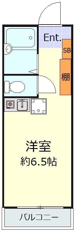 リリカル戸塚 104号室 間取り