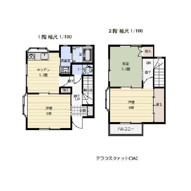 テラウス　クアットロ B2号室 間取り