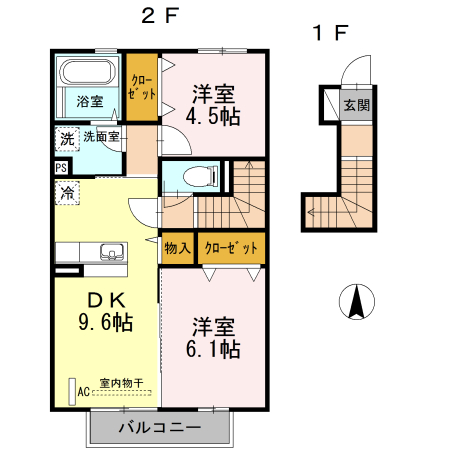 エクセルパークⅡ 201号室 間取り