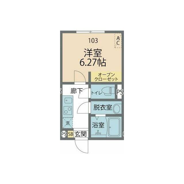 カインドネス厚木旭町Ｎｏｒｔｈ 103号室 間取り