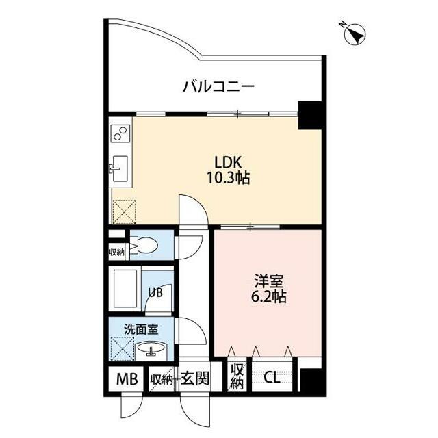 レガート横浜 203号室 間取り