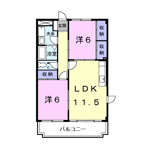 マリッチ大舘Ⅰ号館 201号室 間取り