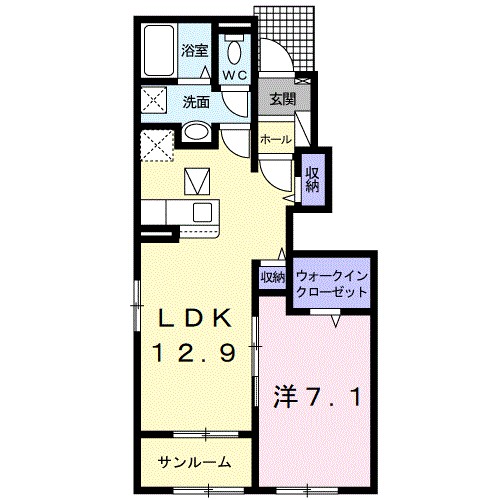 パストラル 104号室 間取り