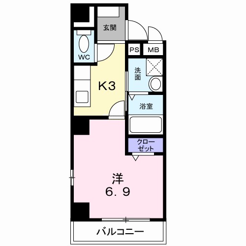 サニーサイト 202号室 間取り