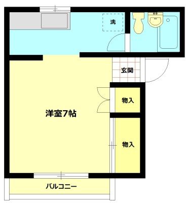 メゾン平野 203号室 間取り