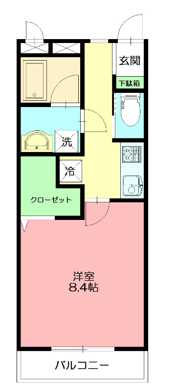 パレット39Ａ 202号室 間取り