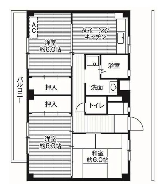 ビレッジハウス二宮1号棟 303号室 間取り