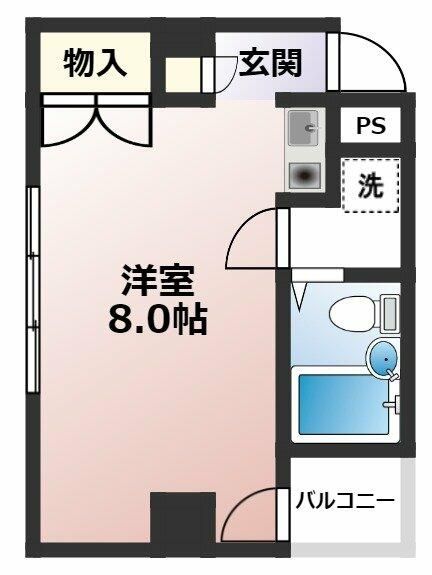 セゾン立野 601号室 間取り