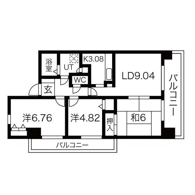 アグリシャトル 206号室 間取り
