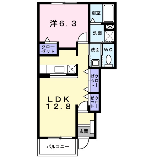 サニーヒルズⅡ 103号室 間取り