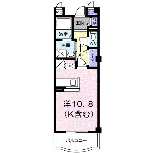 シェーネスベルク 101号室 間取り