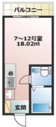 BACE上和田 107号室 間取り