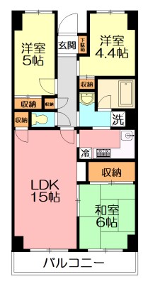 翠峯壱番館 403号室 間取り