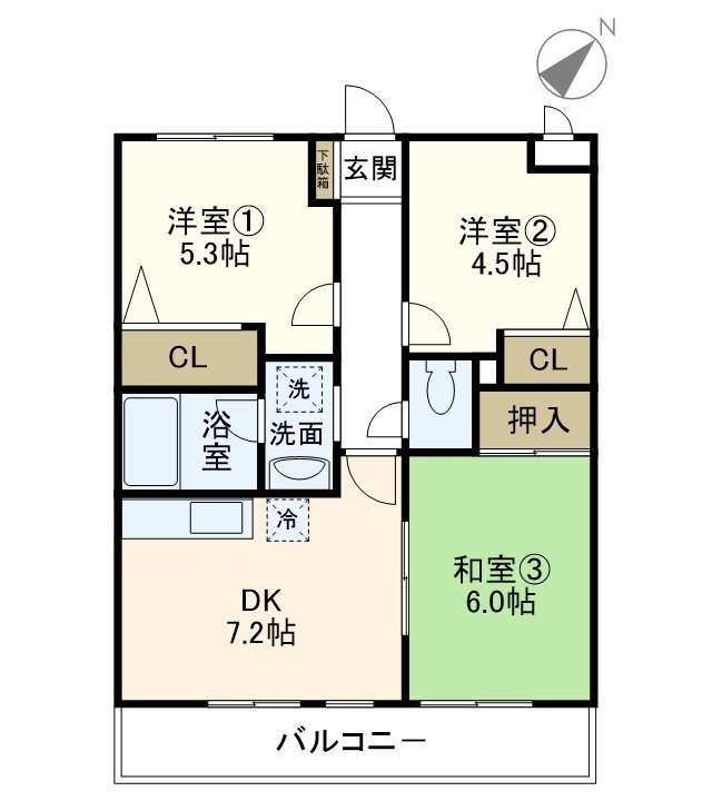 サンカーラ壱番館 305号室 間取り