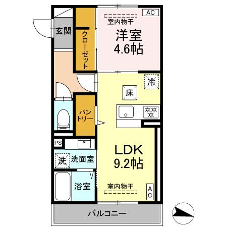レンブランサ湘南台 101号室 間取り