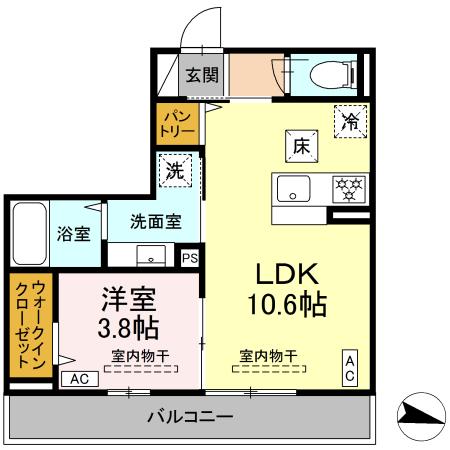 レンブランサ湘南台 102号室 間取り