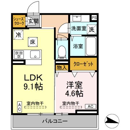 レンブランサ湘南台 103号室 間取り