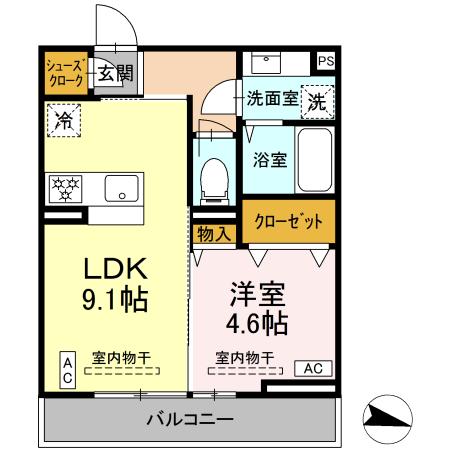 レンブランサ湘南台 203号室 間取り