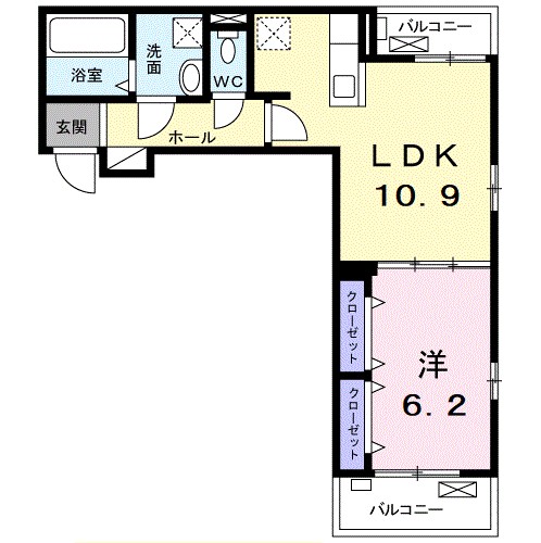 フラン湘南 303号室 間取り