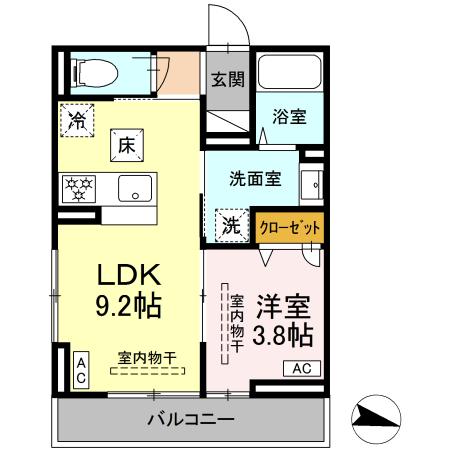 レンブランサ湘南台 105号室 間取り