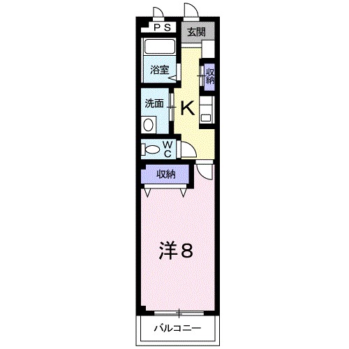 ソレアード 206号室 間取り