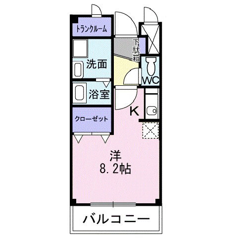 ドミトリーハウス湘南 406号室 間取り