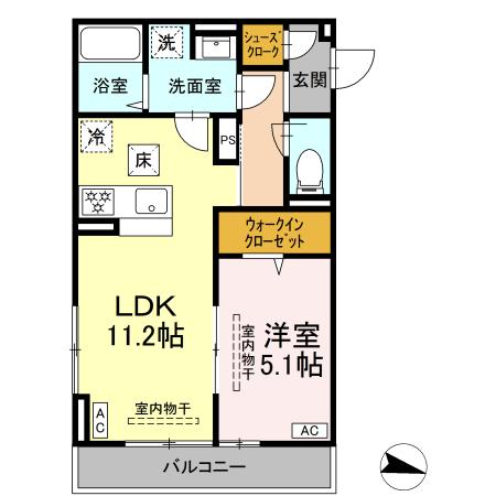 レンブランサ湘南台 205号室 間取り