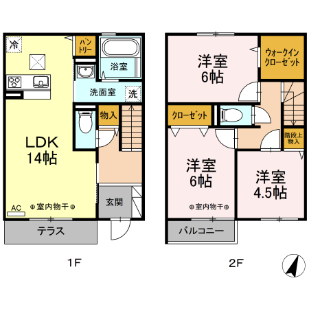 グリーンテラス 102号室 間取り