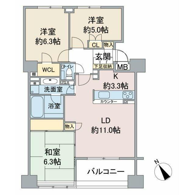 アトラス・シアンズ東戸塚 312号室 間取り