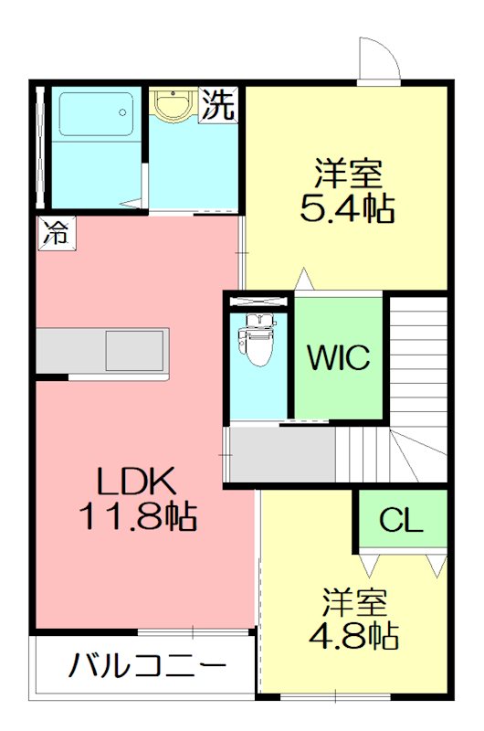 ロカイユ・東栖 202号室 間取り
