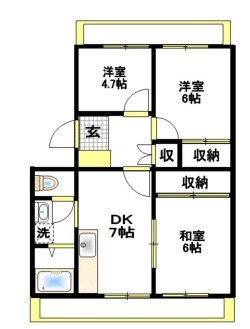 ピースフル18 202号室 間取り