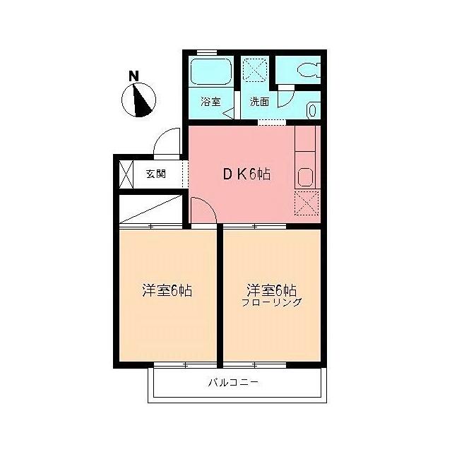 サンパレス網久保Ⅲ 202号室 間取り