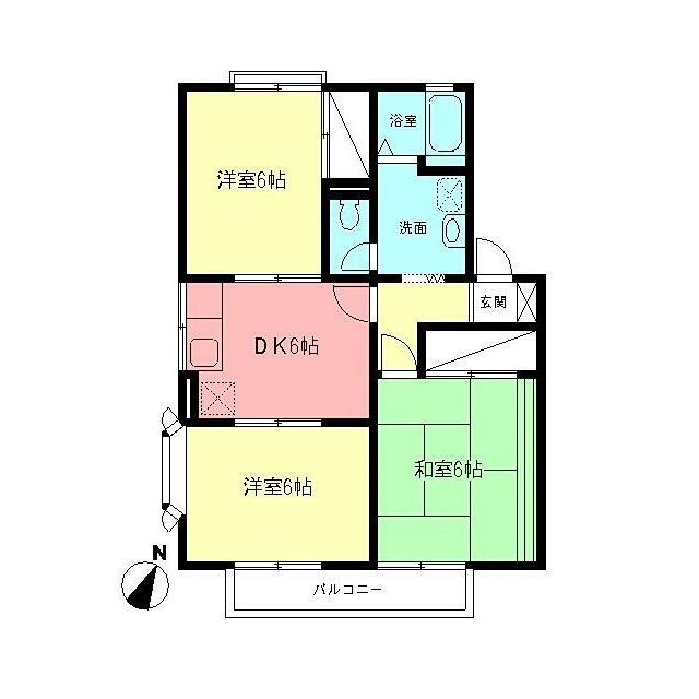 グリーンタウン湘南Ｂ 102号室 間取り