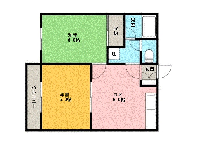 コーポ金子 202号室 間取り