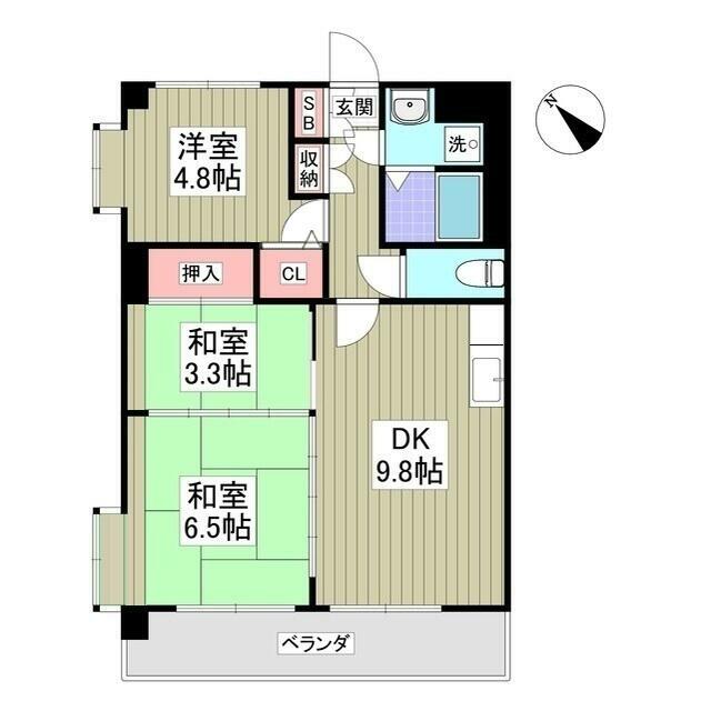 パストラルはせがわ（天幸ビル６６） 201号室 間取り