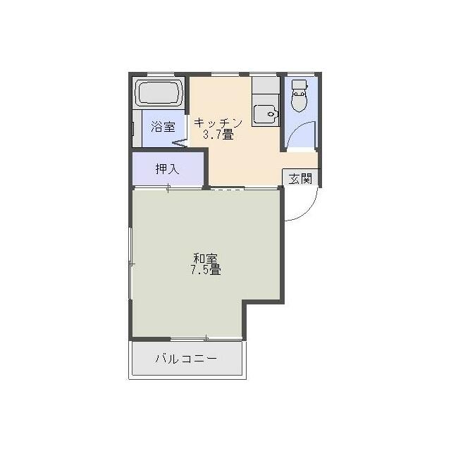 パレス半原 4号室 間取り
