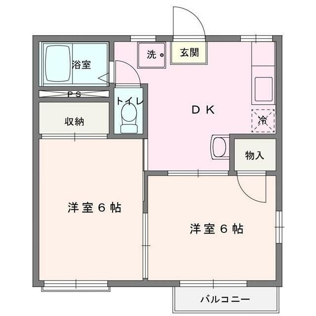 ハイツヤマキ 201号室 間取り