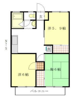 スカイハイランズ 201号室 間取り