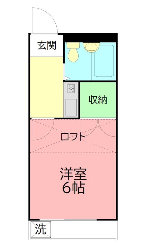 戸塚レ・フレール 206号室 間取り