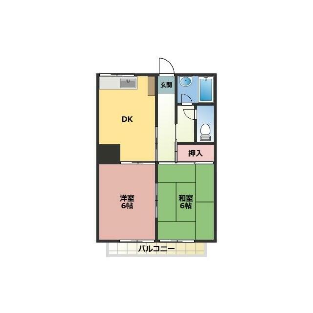 コーポ関戸 202号室 間取り
