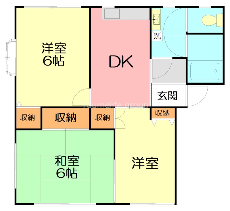 ラージガーデンD 102号室 間取り