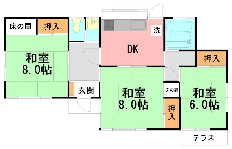 大磯山王町貸家 間取り