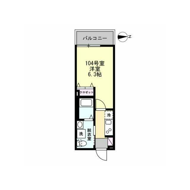 ベイルーム藤沢湘南台 104号室 間取り
