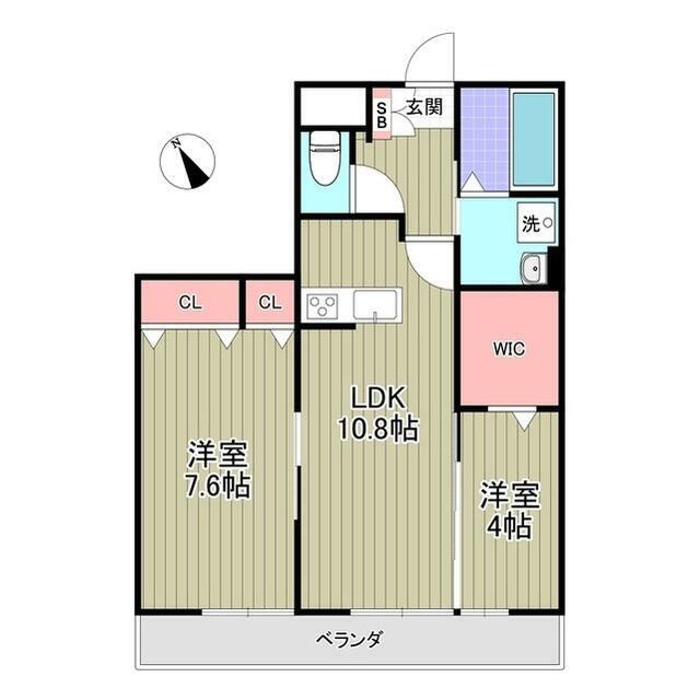 SeaSide西湘 202号室 間取り