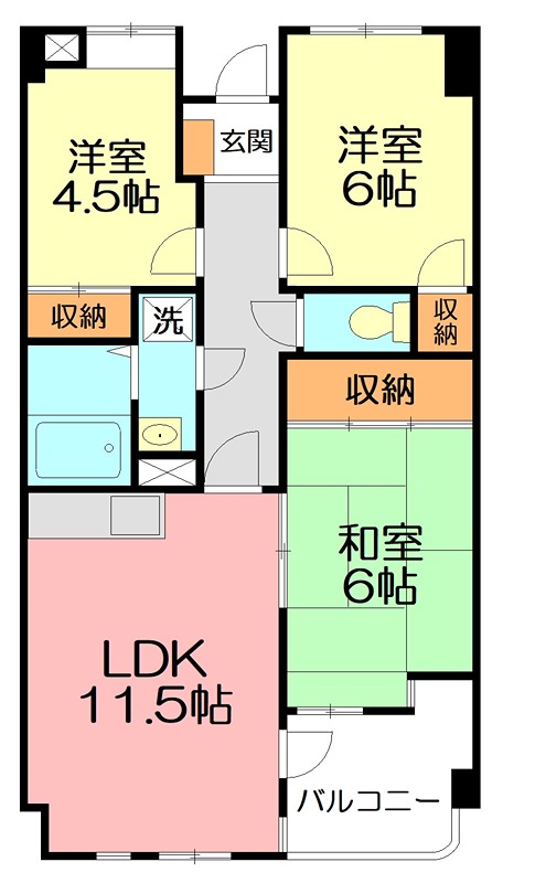 グランドメゾン湘南 303号室 間取り